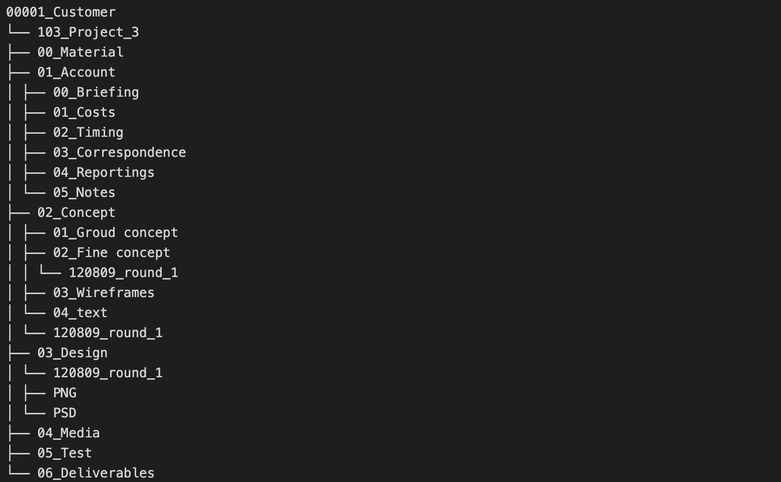 File organization and folder structures for companies
