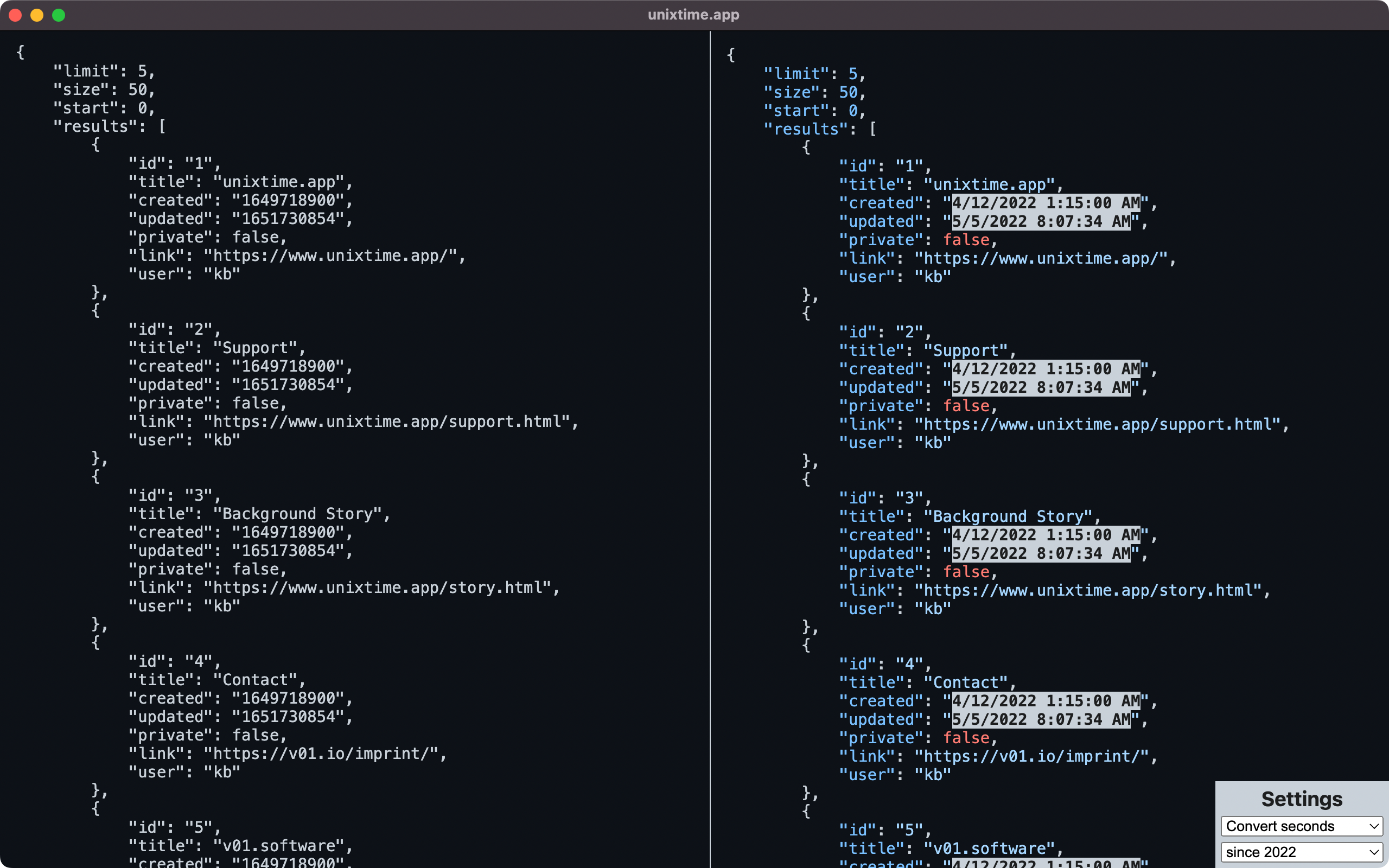unixtime.app - How I developed my own unix timestamp conversion tool to improve API developer workflows
