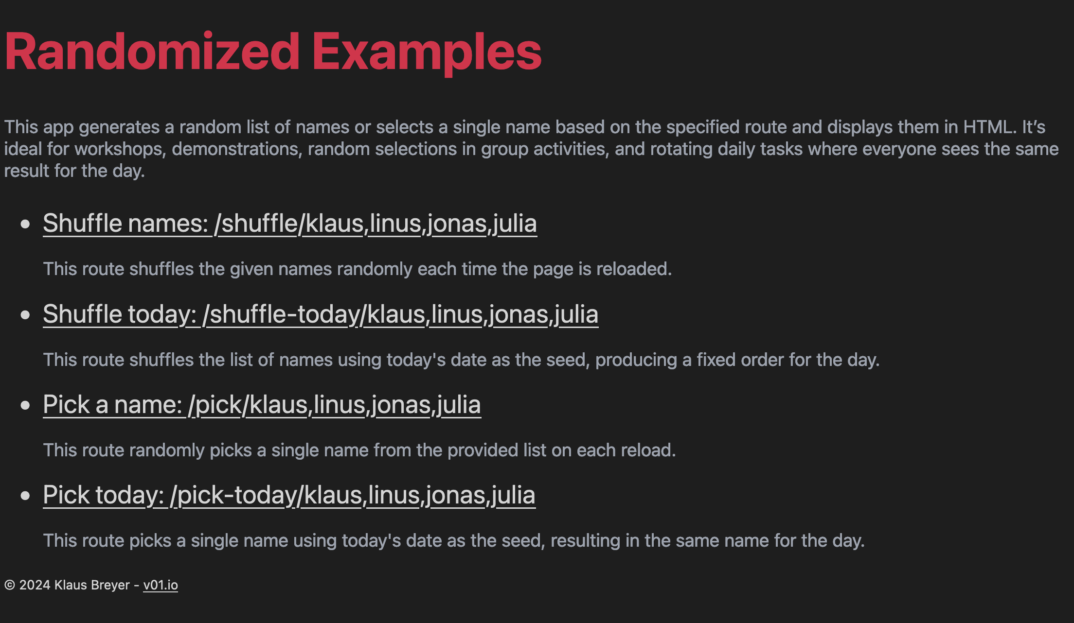 randomized - Random Name Shuffler for Workshops and Group Activities