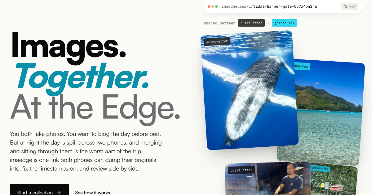 imaedge homepage preview